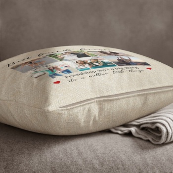 Luxury Personalised Photo Cushion - Inner Pad Included - Friends Forever